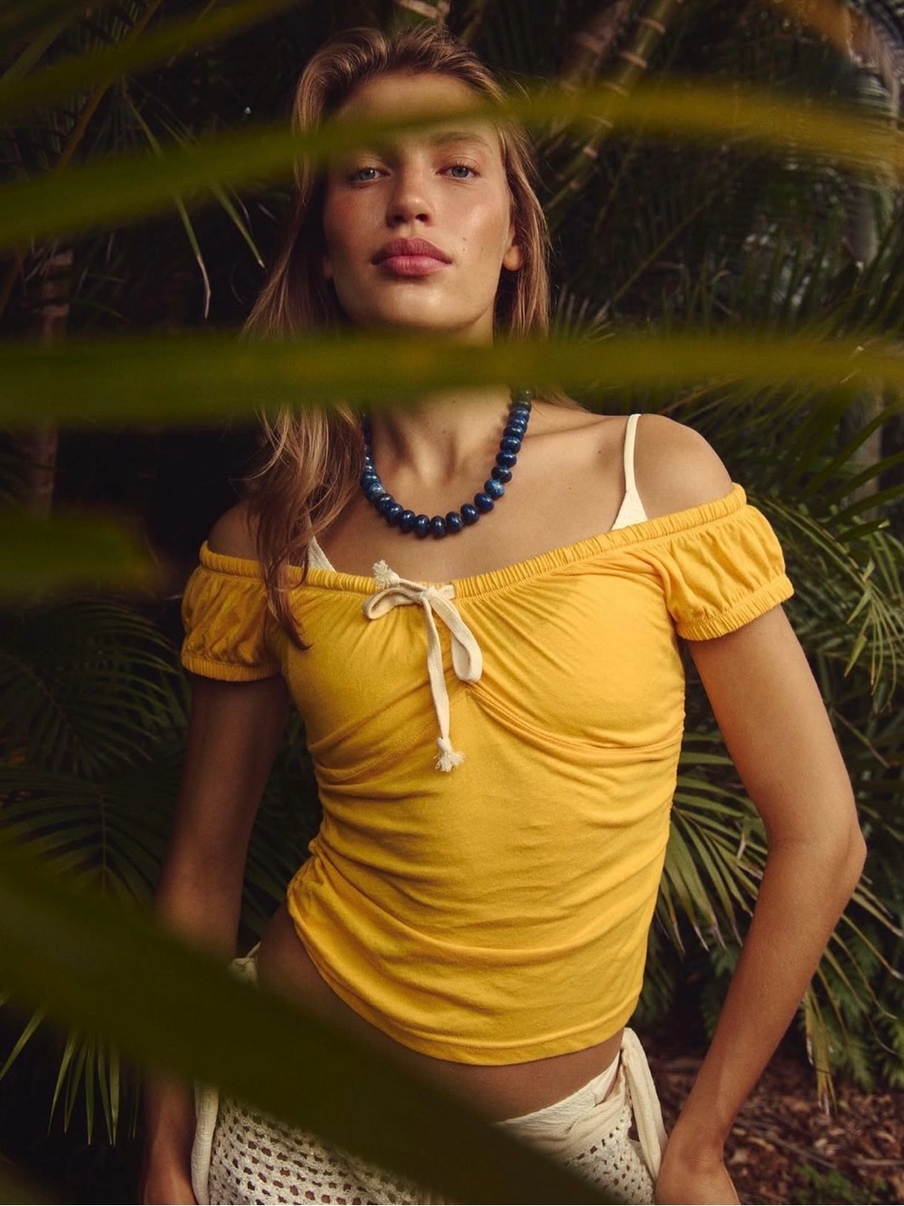 Free People Free-Est Off Shoulder Ruched Top • Large